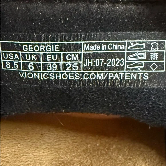 Vionic Georgie Chain Detail Mules Black Suede Women’s Size 8.5 - Picture 8 of 8